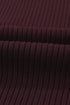 Ribbed Mock Neck Patch Pocket Drop Shoulder Short Sleeve Sweater